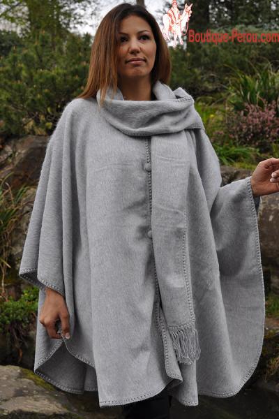 manteau cape femme laine