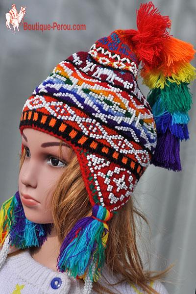 Bonnet péruvien en tricot fille pas cher - - Extradingue